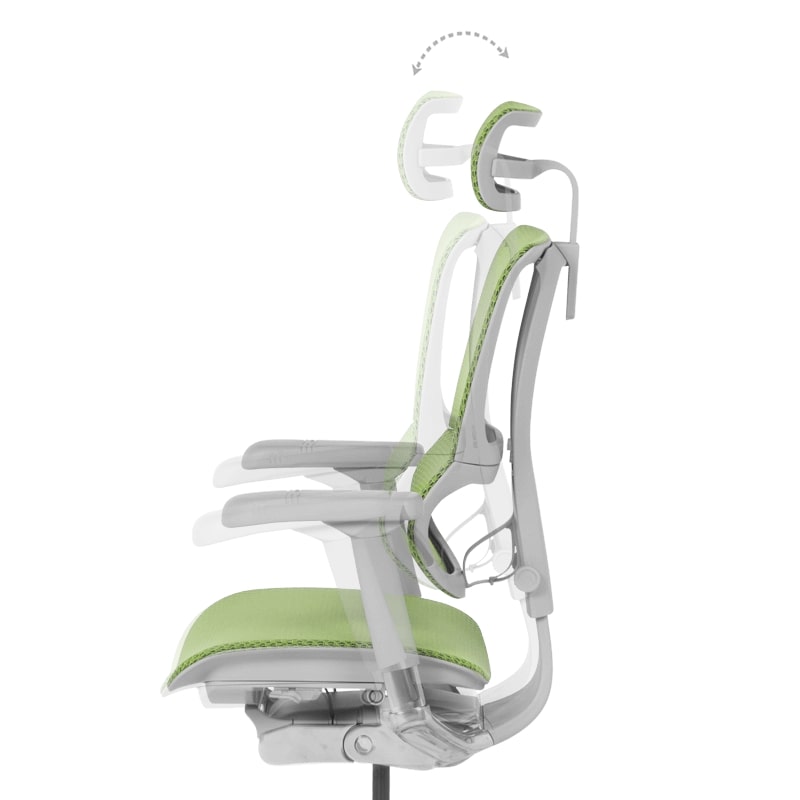 Ергономичен стол IOO Elite 2 сива рамка-зелен